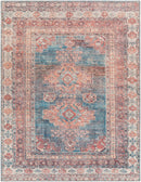 Baltinglass Rust & Blue Washable Area Rug - Clearance Baltinglass Rust & Blue Washable Area Rug - Clearance
