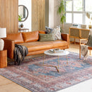 Baltinglass Rust & Blue Washable Area Rug - Clearance Baltinglass Rust & Blue Washable Area Rug - Clearance