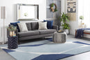 Robbins Modern Blue Wool Rug Robbins Modern Blue Wool Rug