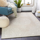 Roessleville Cream Wool Area Rug Roessleville Cream Wool Area Rug