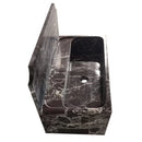 Rosso Levanto Marble Wall-mount Bathroom Sink with 11" Backsplash (W)16" (L)30" (H)12" Rosso Levanto Marble Wall-mount Bathroom Sink with 11" Backsplash (W)16" (L)30" (H)12"