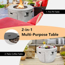 Round 50000 BTU Concrete Propane Fire Pit Table With Lava Rocks & PVC Cover, 36" (SAK91783) Round 50000 BTU Concrete Propane Fire Pit Table With Lava Rocks & PVC Cover, 36" (SAK91783)