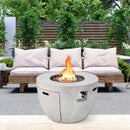 Round 50000 BTU Concrete Propane Fire Pit Table With Lava Rocks & PVC Cover, 36" (SAK91783) Round 50000 BTU Concrete Propane Fire Pit Table With Lava Rocks & PVC Cover, 36" (SAK91783)