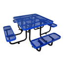 Large 46" Stylish Square Steel Picnic Table W/ Thermoplastic Coating & Umbrella Hole (SAK90547) Large 46" Stylish Square Steel Picnic Table W/ Thermoplastic Coating & Umbrella Hole (SAK90547)