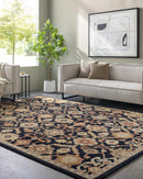 Salix Hand Tufted Black Wool Rug Salix Hand Tufted Black Wool Rug