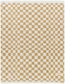Kieu Mustard & Ivory Checkered Area Rug Kieu Mustard & Ivory Checkered Area Rug