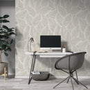 Neutral Toned Elegant Leaves Wallpaper Neutral Toned Elegant Leaves Wallpaper