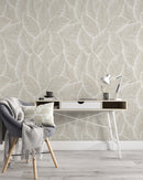 Neutral Toned Elegant Leaves Wallpaper Neutral Toned Elegant Leaves Wallpaper
