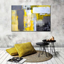 Yellow On Gray Abstract Wall Art Yellow On Gray Abstract Wall Art