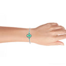 Shielded Lime Green Turquoise and Sterling Silver Cuff Bracelet Shielded Lime Green Turquoise and Sterling Silver Cuff Bracelet