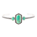 Shielded Lime Green Turquoise and Sterling Silver Cuff Bracelet Shielded Lime Green Turquoise and Sterling Silver Cuff Bracelet