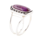 Shielded Purple Turquoise and Sterling Silver Ring Shielded Purple Turquoise and Sterling Silver Ring