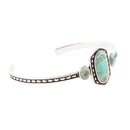 Shielded Blue Turquoise and Sterling Silver Cuff Bracelet Shielded Blue Turquoise and Sterling Silver Cuff Bracelet