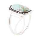 Shielded Blue Turquoise and Sterling Silver Ring Shielded Blue Turquoise and Sterling Silver Ring