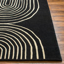 Fuat Black Wool Rug Fuat Black Wool Rug