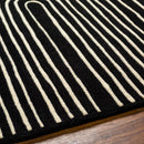 Fuat Black Wool Rug Fuat Black Wool Rug