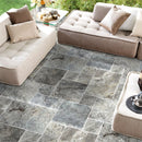 Silver Travertine Tumbled Pavers Silver Travertine Tumbled Pavers