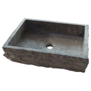 Silver Travertine Wall-mount Bathroom Sink Split-face Outside (W)16" (W)20" (H)5" Silver Travertine Wall-mount Bathroom Sink Split-face Outside (W)16" (W)20" (H)5"