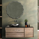 Black Round Wavy Mirrors - Brass Squiggly Mirror Black Round Wavy Mirrors - Brass Squiggly Mirror