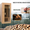 Premium 1-Person Indoor Low EMF FAR Infrared Heat Hemlock Wood Personal Home Spa Sauna, 1200W (SAK27463) Premium 1-Person Indoor Low EMF FAR Infrared Heat Hemlock Wood Personal Home Spa Sauna, 1200W (SAK27463)