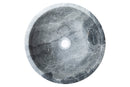Sirius Gray Marble Vessel Above Vanity Bathroom Sink Polished (D)15" (H)6" Sirius Gray Marble Vessel Above Vanity Bathroom Sink Polished (D)15" (H)6"