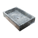 Sirius Gray Marble Rectangular Above Vanity Bathroom Sink (W)15" (L)24" (H)5" Sirius Gray Marble Rectangular Above Vanity Bathroom Sink (W)15" (L)24" (H)5"