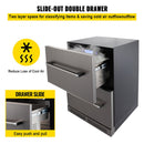 Small Double Drawer Stainless Steel Built-In Undercounter Beverage Refrigerator, 5.1 Cu.Ft. (SAK50273) Small Double Drawer Stainless Steel Built-In Undercounter Beverage Refrigerator, 5.1 Cu.Ft. (SAK50273)