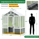 Outdoor Walk-In Polycarbonate Garden Greenhouse With Drain Holes, 4x6FT (SAK51873) Outdoor Walk-In Polycarbonate Garden Greenhouse With Drain Holes, 4x6FT (SAK51873)