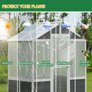 Outdoor Walk-In Polycarbonate Garden Greenhouse With Drain Holes, 4x6FT (SAK51873) Outdoor Walk-In Polycarbonate Garden Greenhouse With Drain Holes, 4x6FT (SAK51873)