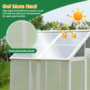 Outdoor Walk-In Polycarbonate Garden Greenhouse With Drain Holes, 4x6FT (SAK51873) Outdoor Walk-In Polycarbonate Garden Greenhouse With Drain Holes, 4x6FT (SAK51873)