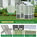 Outdoor Walk-In Polycarbonate Garden Greenhouse With Drain Holes, 4x6FT (SAK51873) Outdoor Walk-In Polycarbonate Garden Greenhouse With Drain Holes, 4x6FT (SAK51873)