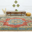 Afya Floral Patterned Hand-woven Rug 206x357 Cm Afya Floral Patterned Hand-woven Rug 206x357 Cm