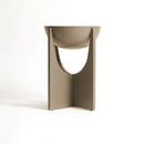 Solid Wood Design Flat Bowl Side Table - (D)14.5" (H)19.2" Solid Wood Design Flat Bowl Side Table - (D)14.5" (H)19.2"