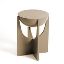 Solid Wood Design Flat Bowl Side Table - (D)14.5" (H)19.2" Solid Wood Design Flat Bowl Side Table - (D)14.5" (H)19.2"