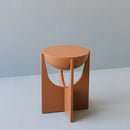 Solid Wood Design Flat Bowl Side Table - (D)14.5" (H)19.2" Solid Wood Design Flat Bowl Side Table - (D)14.5" (H)19.2"