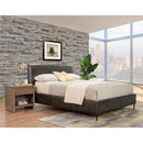 Sophia Faux Leather Platform Bed, Gray Sophia Faux Leather Platform Bed, Gray