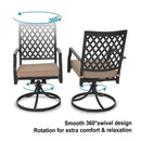 Sophia & William Outdoor Gas Fire Pit Table Set W/ Cushioned Swivel Dining Chairs, 5PCS (SAK63872) Sophia & William Outdoor Gas Fire Pit Table Set W/ Cushioned Swivel Dining Chairs, 5PCS (SAK63872)