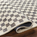 Halen Taupe Checkered Area Rug Halen Taupe Checkered Area Rug