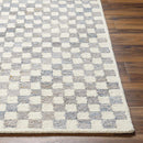 Halen Gray Checkered Area Rug Halen Gray Checkered Area Rug