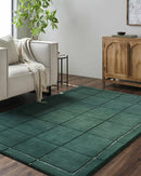 Siarl Green Checkered Area Rug Siarl Green Checkered Area Rug