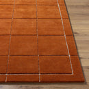 Siarl Burnt Orange Checkered Area Rug Siarl Burnt Orange Checkered Area Rug