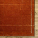 Siarl Burnt Orange Checkered Area Rug Siarl Burnt Orange Checkered Area Rug