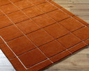 Siarl Burnt Orange Checkered Area Rug Siarl Burnt Orange Checkered Area Rug