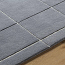 Siarl Dark Gray Checkered Area Rug Siarl Dark Gray Checkered Area Rug