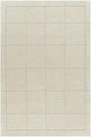 Siarl Cream Checkered Area Rug Siarl Cream Checkered Area Rug