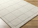 Siarl Cream Checkered Area Rug Siarl Cream Checkered Area Rug