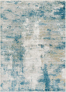Duval Blue Abstract Area Rug Duval Blue Abstract Area Rug