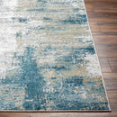Duval Blue Abstract Area Rug Duval Blue Abstract Area Rug