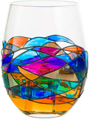 Artisanal Hand Painted Glassware Gift for Mom, Wife, Friend - Artisanal Barcelona Hand Painted Whiskey & Wine Decanter Set, Rennesance Romantic Stain-glassed Windows Glasses - Mothers Day Artisanal Hand Painted Glassware Gift for Mom, Wife, Friend - Artisanal Barcelona Hand Painted Whiskey & Wine Decanter Set, Rennesance Romantic Stain-glassed Windows Glasses - Mothers Day