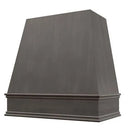 Stained Gray Wood Range Hood With Tapered Front and Decorative Trim - 30", 36", 42", 48", 54" and 60" Widths Available Stained Gray Wood Range Hood With Tapered Front and Decorative Trim - 30", 36", 42", 48", 54" and 60" Widths Available